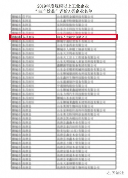 喜報(bào)！齊魯漆業(yè)再次入選評(píng)價(jià)A類企業(yè)名單